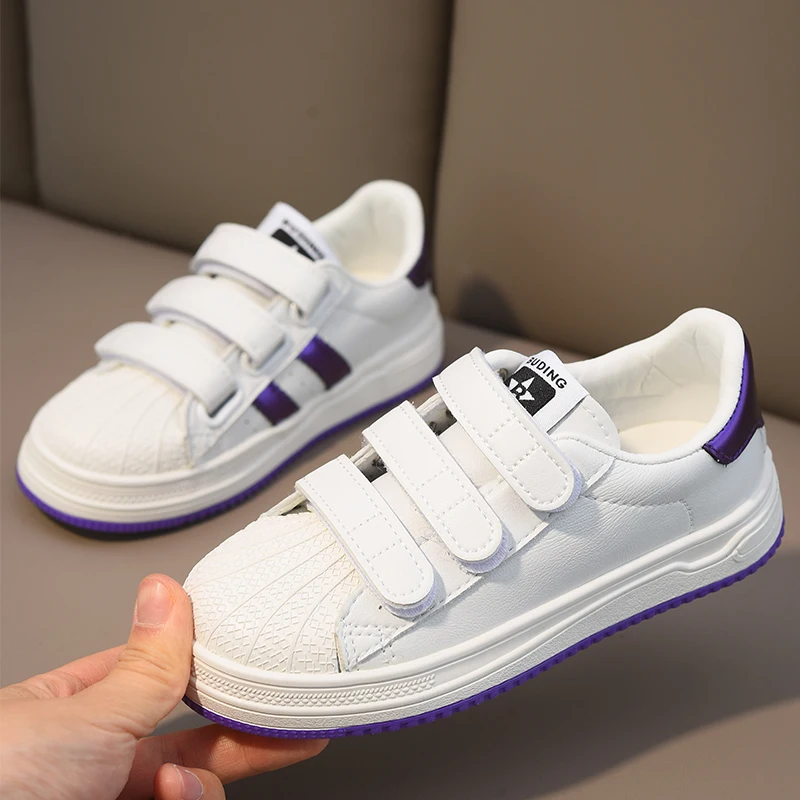 

Girls' Sports Shoes 2025 New Spring and Autumn Primary School Students Velcro White Shoes Children's Shoes Casual White Board Sh