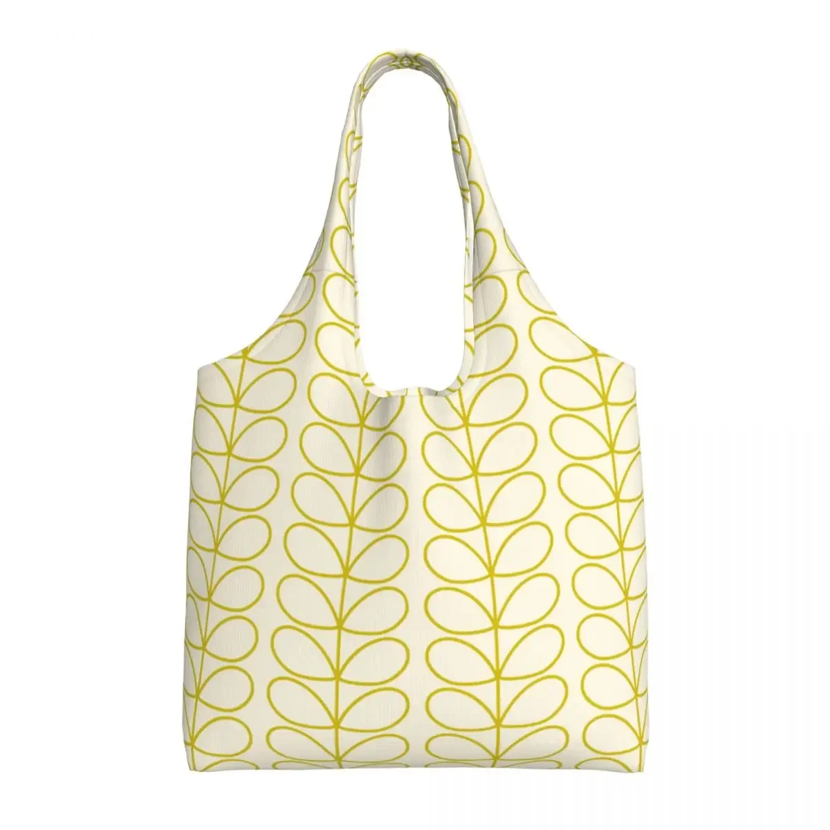 

Custom Cute Orla Kiely Linear Stem Dandelion On Cream Shopping Tote Bag Reusable Canvas Grocery Shopper Shoulder Bag Handbags