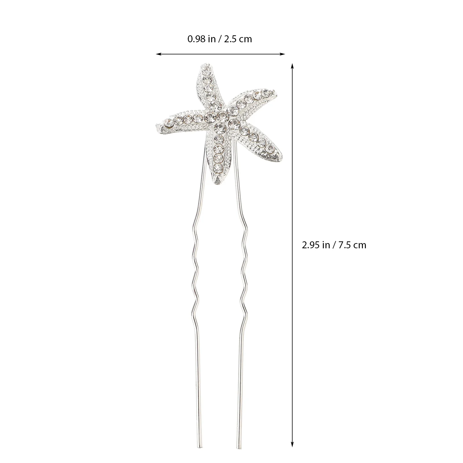 

20Pcs Bridal Hairpin Rhinestones U Shaped Wedding Hair Fork Bride Hair Decor Lightweight Elegant Banquet Accessory