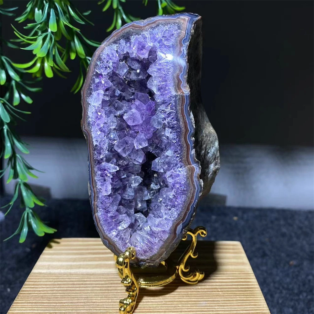Agate Amethyst Specimen Cluster Stone Quartz Minerals Healing Living Gemstone Reiki Geode Room Decoration Indie Home Aquarium