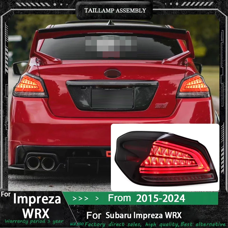 

1 Pair LED Tail Light Assembly for Subaru WRX 2013-2025 Taillights Plug and Play with LED Running Dynamic Turn Rear Tail Lamps