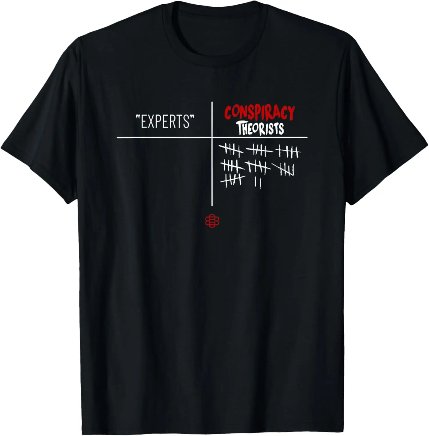 Experts Conspiracy Theorists White And Red Text T-Shirt