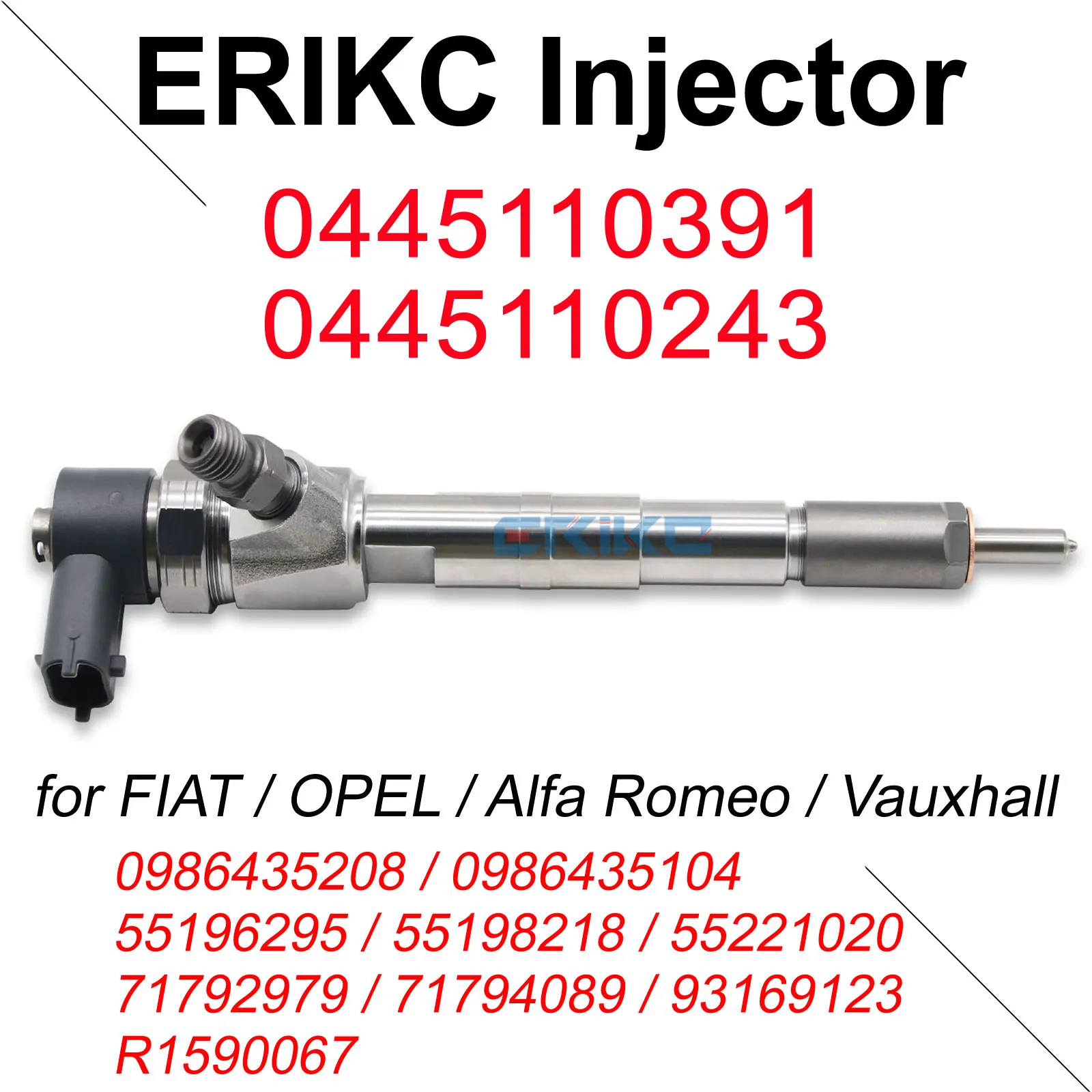 0445110391 Auto Fuel Pump Injector 0445110243 Diesel Injection 0 445 110 391 for FIAT OPEL Alfa Romeo Vauxhall 71794089 71792979