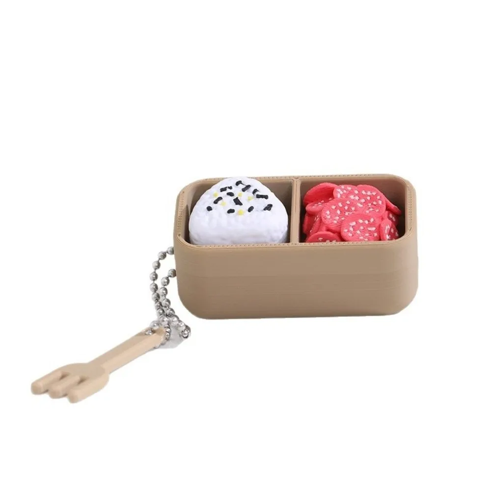 Novelty Japanese Style Sushi Keyboard Keychain Simulation Food Creative Fidget Keychain Cartoon Handbag Charm For Stress Relief