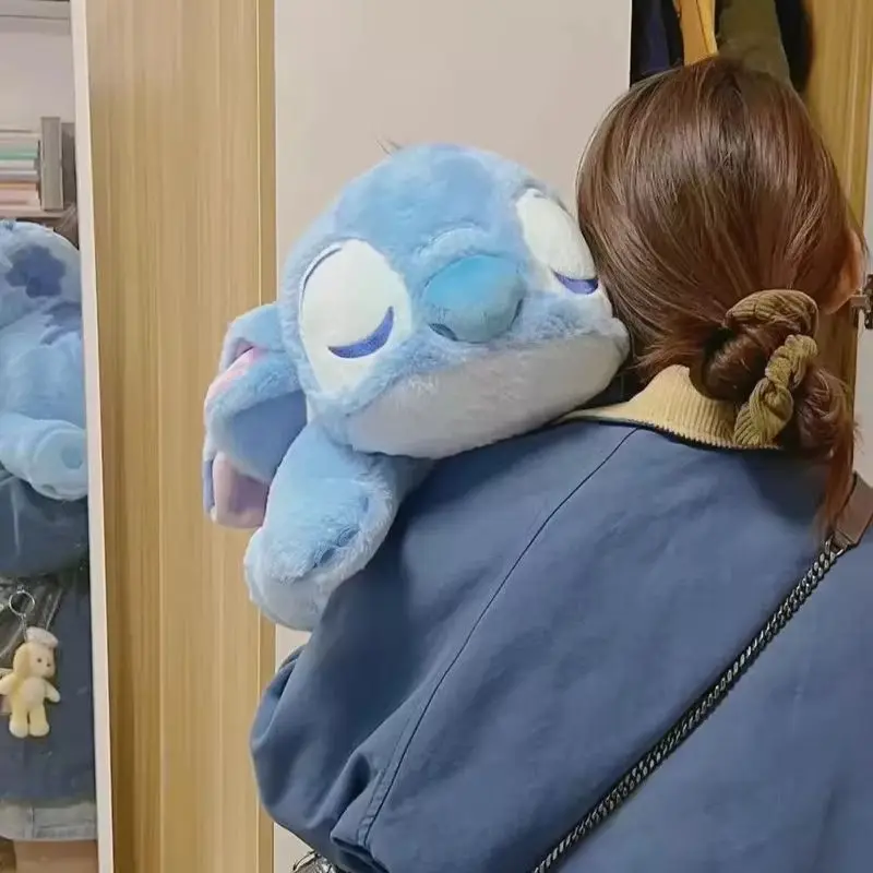 Pluszowa maskotka Stitch do spania, rozmiar 40/55/70/90/110 cm, urocza poduszka do drzemki dla dziewczynki, dekoracja pokoju, pluszowa zabawka, prezent urodzinowy