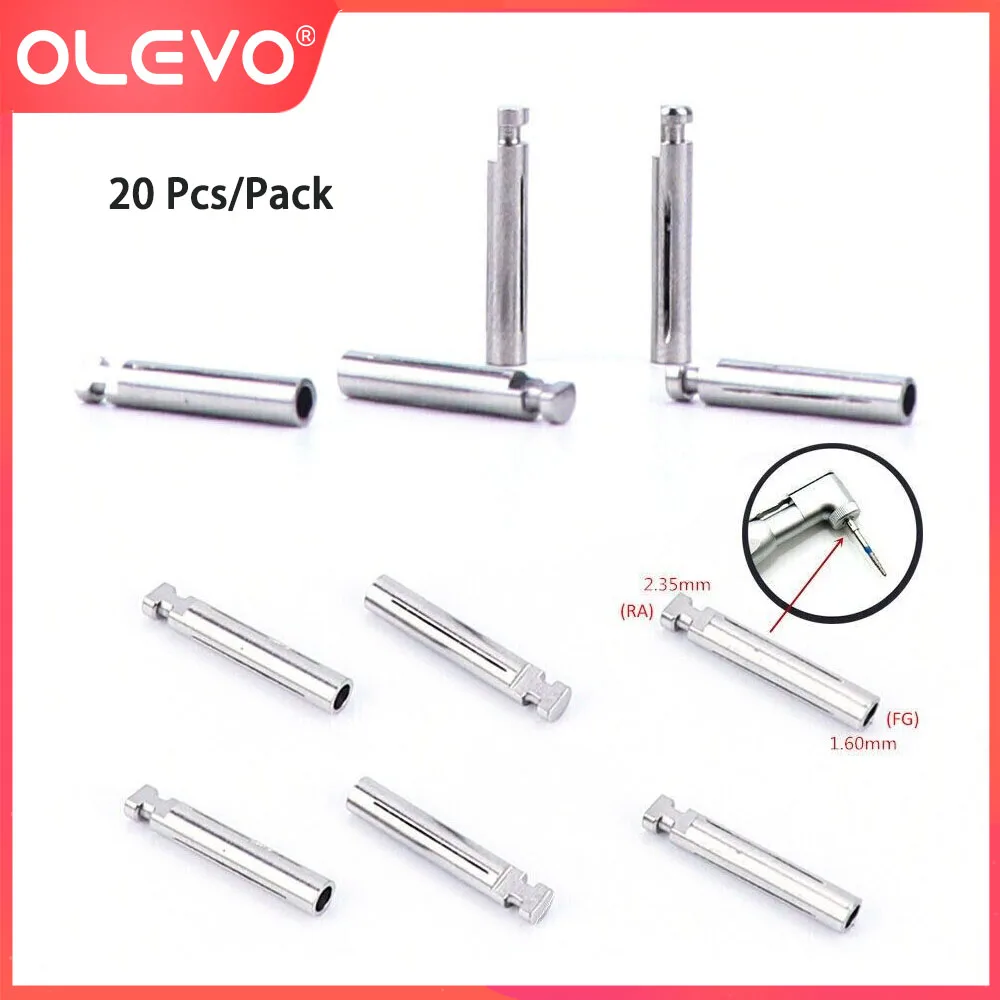 20 Pcs Dental Mandrel Burs Adaptor Convertor Rotary Polishing Shank High and Low Speed Bur Adapter 1.6mm For Polishing Disk