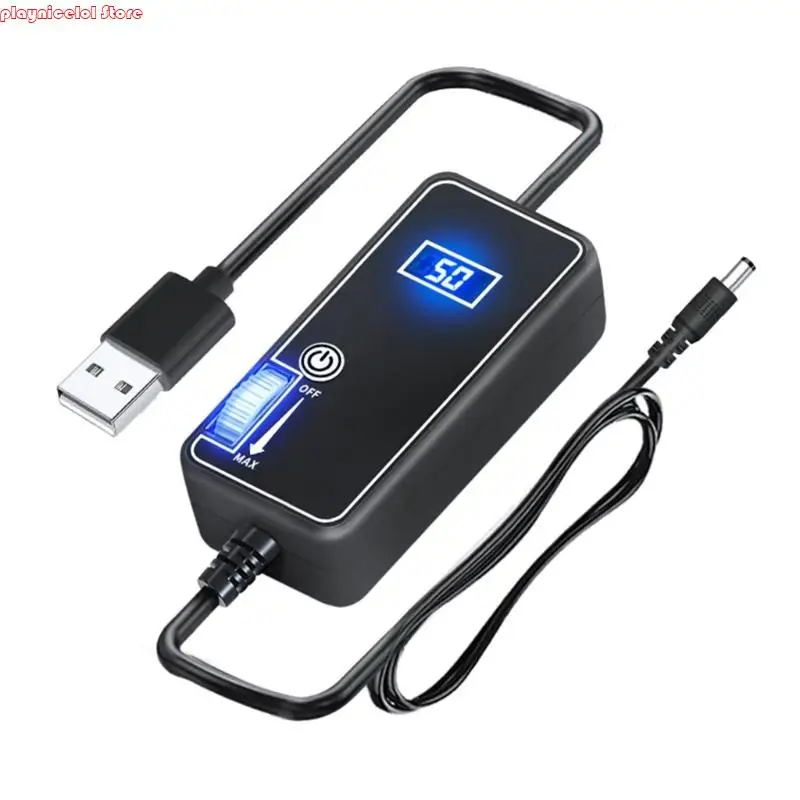 

E8BA USB to 5.5x2.1mm Speed Controller With Temperature Display Screen 50 Adjustable