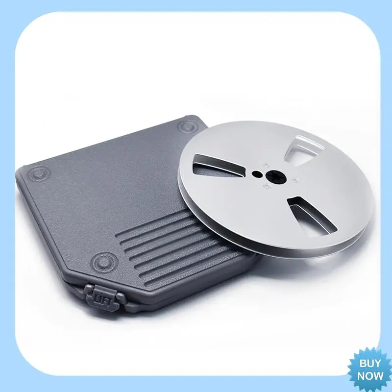 

A47Z 7In Empty Takeup Reel Set With Storage Box, Portable Full Protection Open Reel Recording Tape Case B