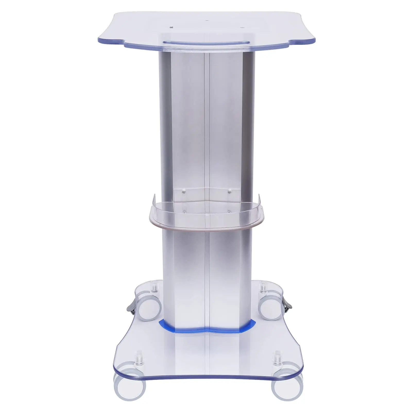 

Beauty Rolling Trolley, Salon Trolley Cart with Additional Tray Acrylic Rolling Cart, 3 Tier Acrylic Salon Rolling Trolley Cart