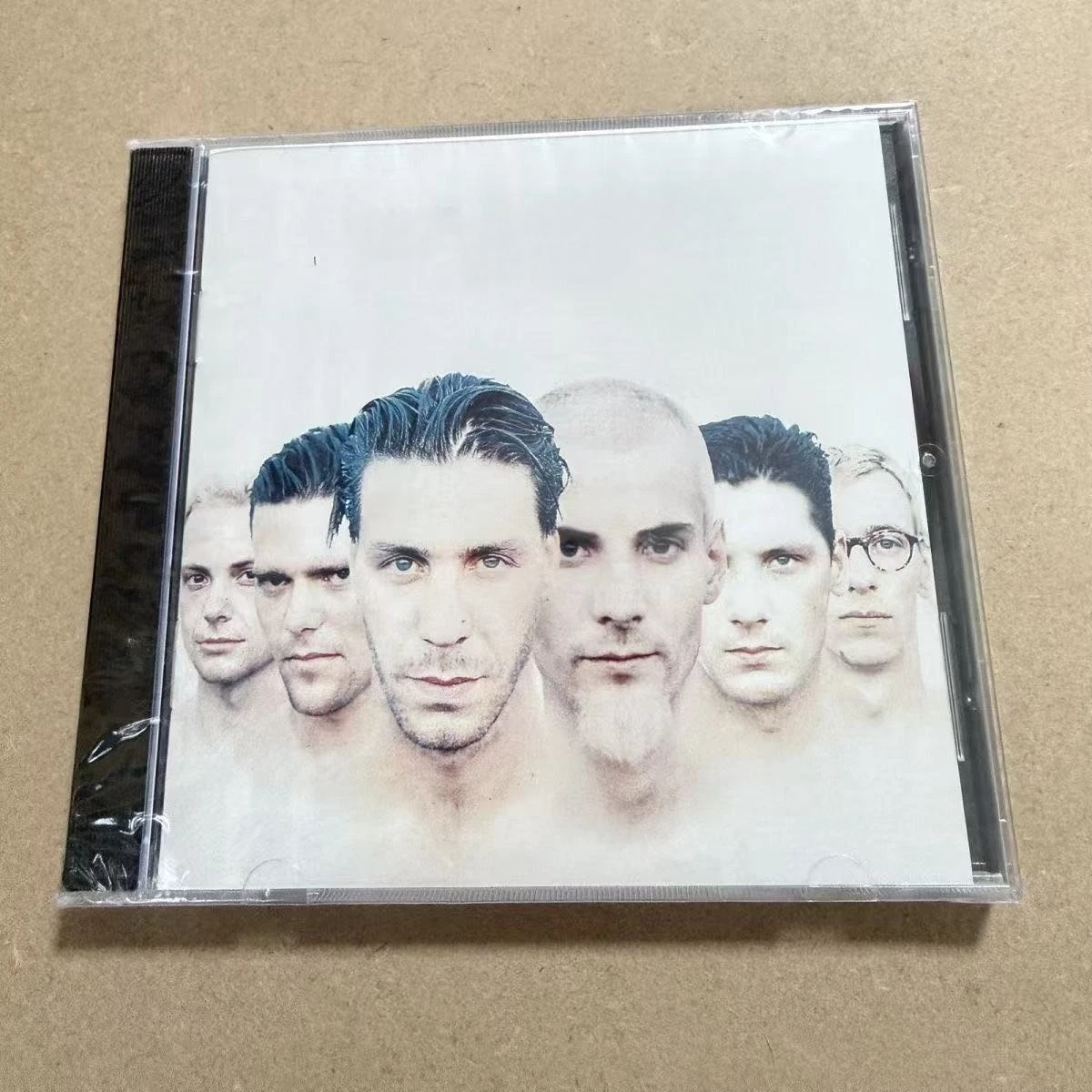 Industrial Rock Style Music CD, Monochrome Portrait Themed Album, High-Fidelity Audio Disc for Rock Fans, Home & Car Use