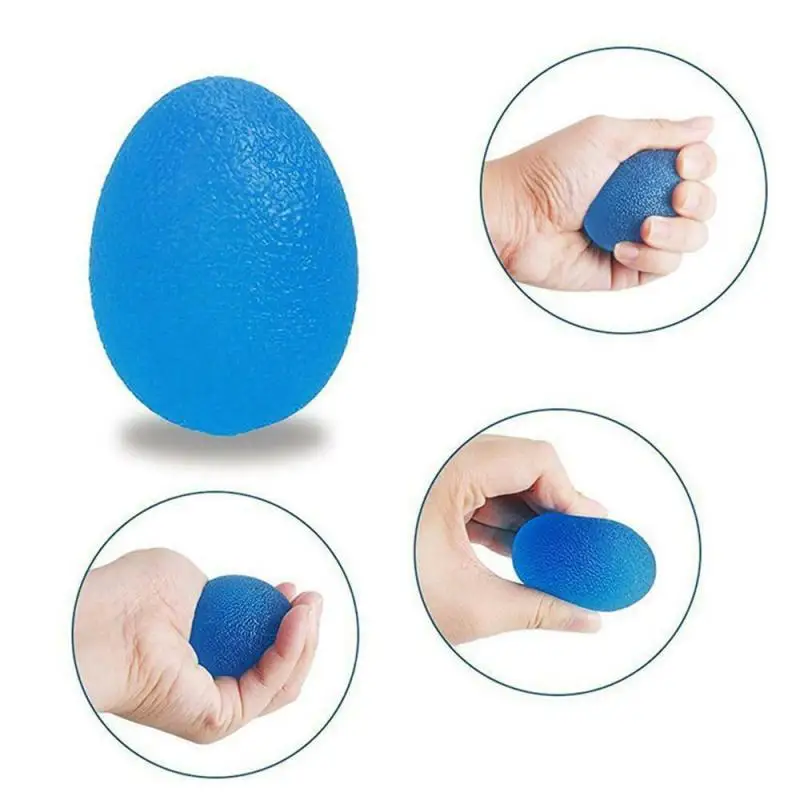 Silicone Hand Grip Ball Egg Men Women Gym Fitness Finger Heavy Exerciser Strength Muscle Recovery Gripper Trainer