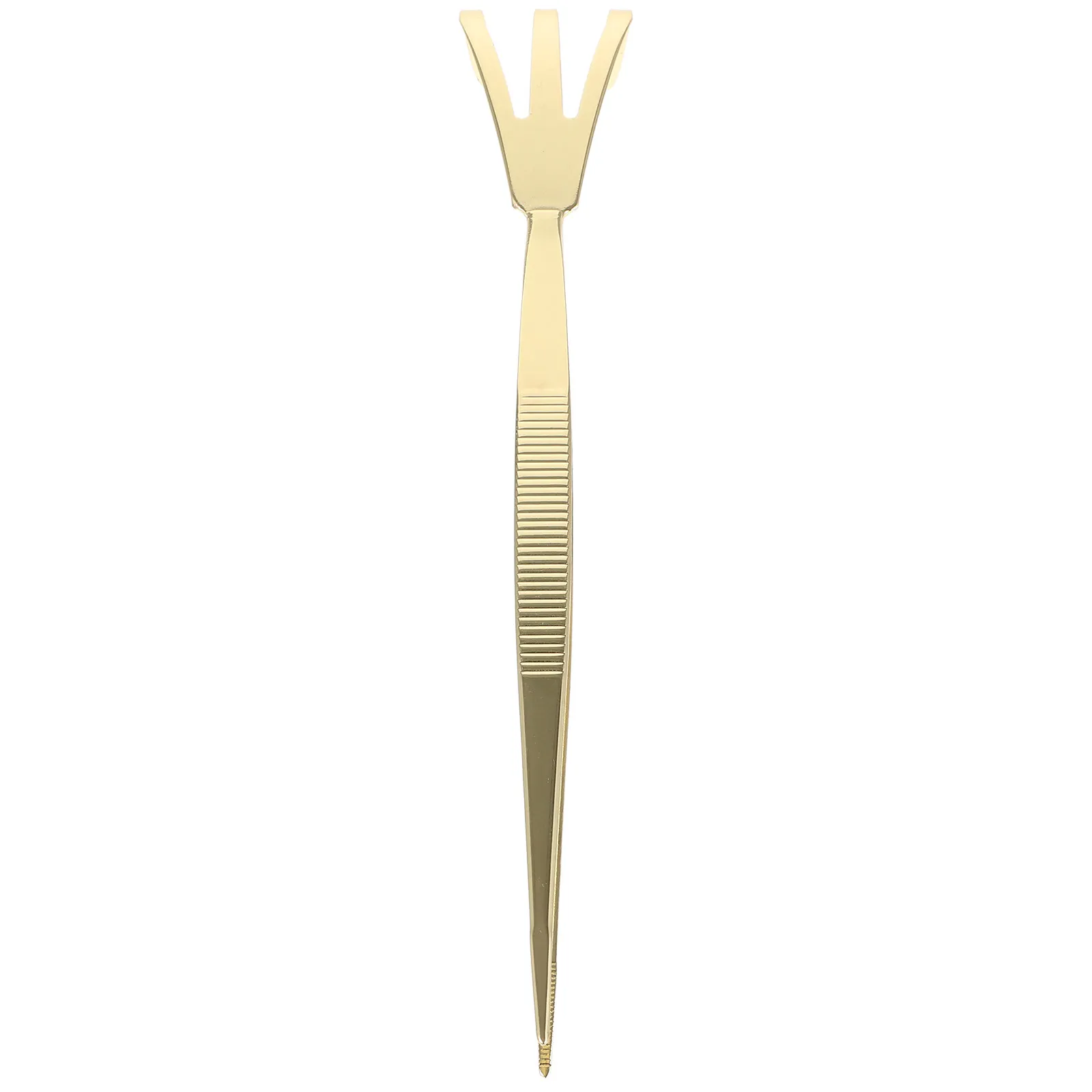 Precision Stainless Steel Bonsai Tweezers 2-in-1 Scraper Tool Ergonomic Handle for Moss Arranging Bud Pinching Small Plant