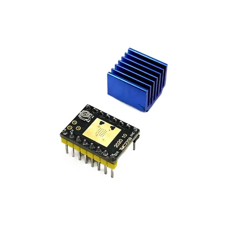 TMC2209 con disipador de calor controlador de Motor paso a paso StepStick piezas de impresora 3d 2.5A 256 subdivisión impresión silenciosa