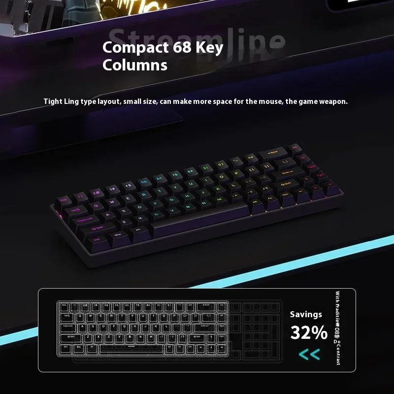 Feker Fighting68 Magnetic Switch Mechanical Keyboard 8K Wired Gaming Keyboard Customized Keyboard Valorant Gamer PC Accessories
