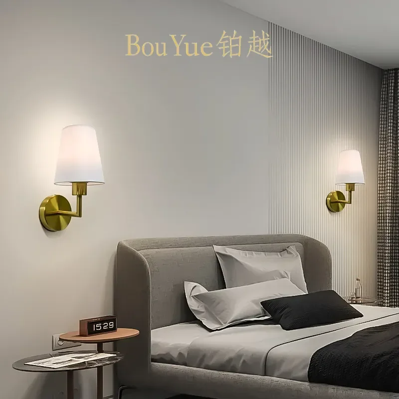 RGB Fabric Wall Lamp Wireless Remote Control Rechargeable LED Light Modern Atmosphere Sconce for Bedroom Living Room Hallway