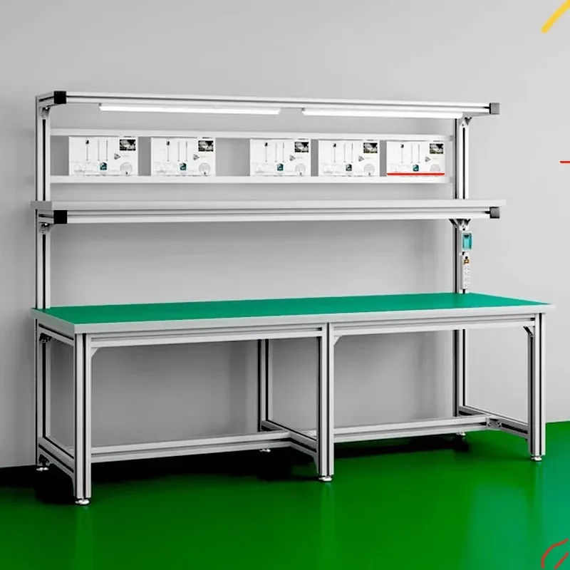 

Anti-static aluminum alloy workbench Factory workshop Assembly line Aluminum profile inspection Electronic maintenance