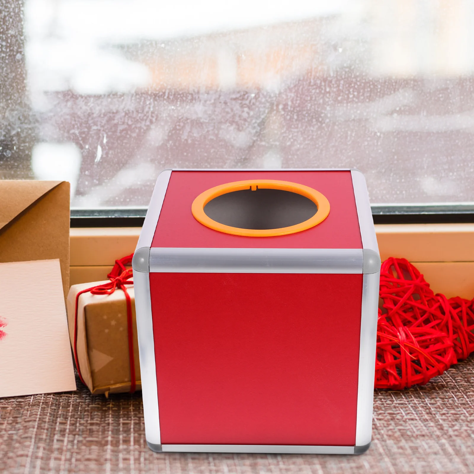 1Pc 20cm Box Draw Box Aluminium Alloy Lottery Box Storage Bin Promotional Lottery Ball Box Aluminum Alloy Box