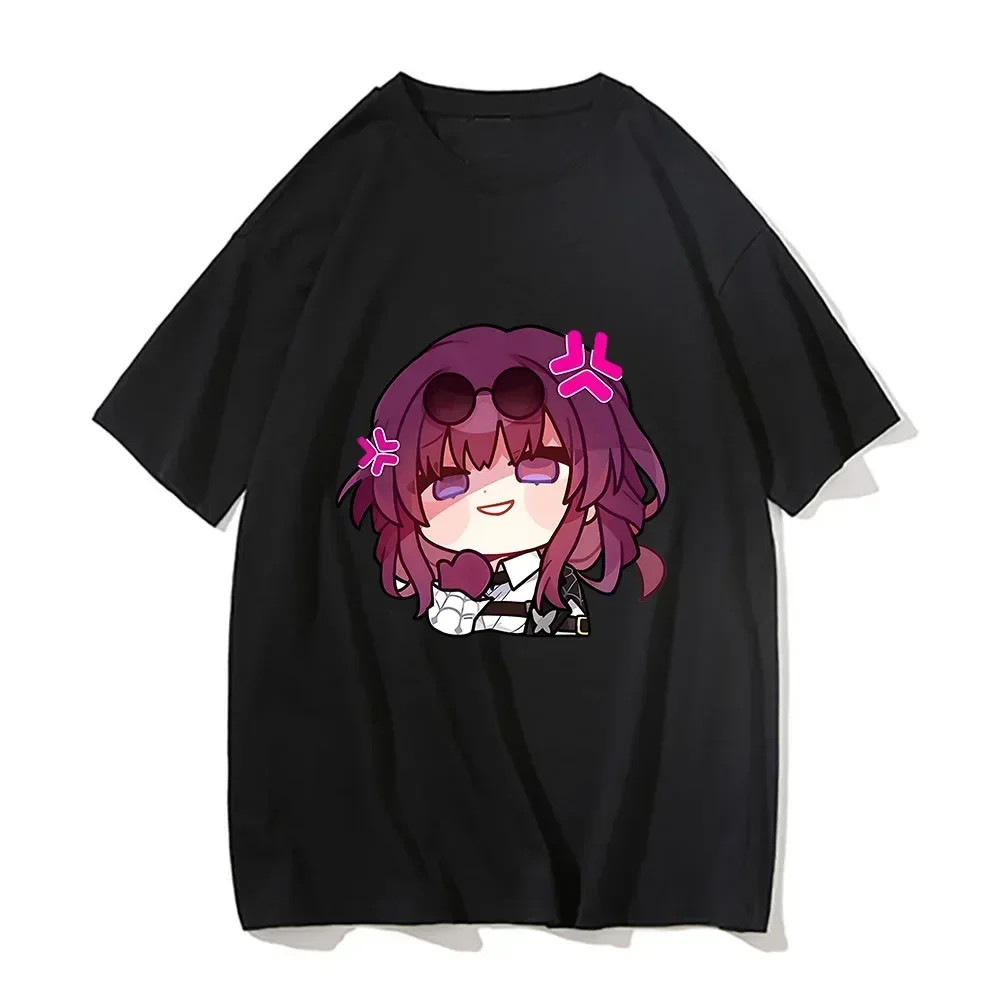 Honkai Star Rail Kafka T-shirt 2025 Summer Casual Short Sleeve T Shirt Female Harajuku Women Clothes Hot Game Y2k Clothing Tops