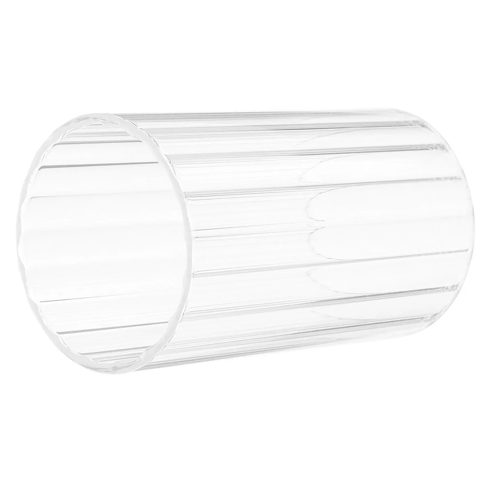 

Clear Glass Holder Sleeve Open Ended Cylinder Shade for Desktop Home Decor Windproof Transparent Cover