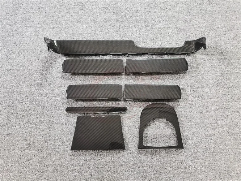 OEM Style Dry Carbon Fiber Interior Door Panel Strip Central Control Cover Plate for Benz G Class W464 G500 G63