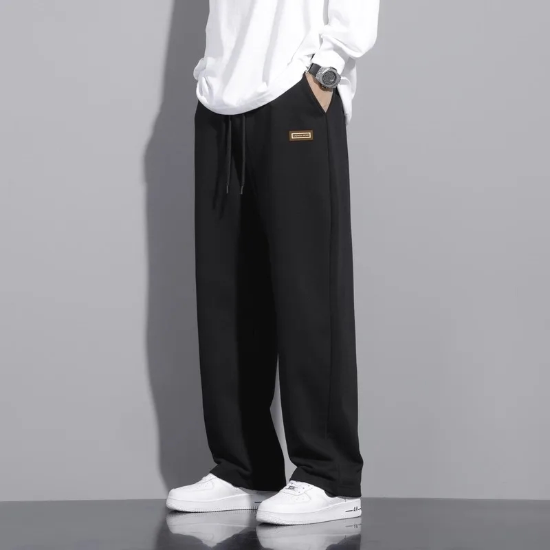 

Мужские повседневные брюки свободного кроя с широкими штанинами, весенне-осенние, модные, универсальные, в полный рост