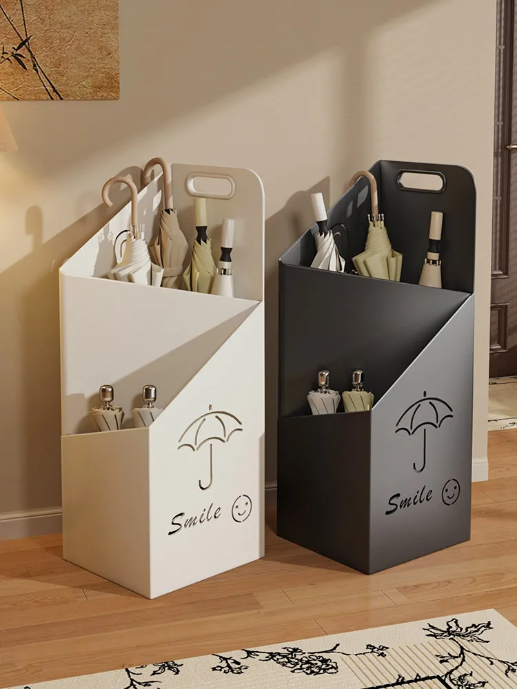 Umbrella Storage Rack Household Entry Door Umbrella Bucket Drain Rack Commercial Small Spaces Umbrella Stands Rain Gear