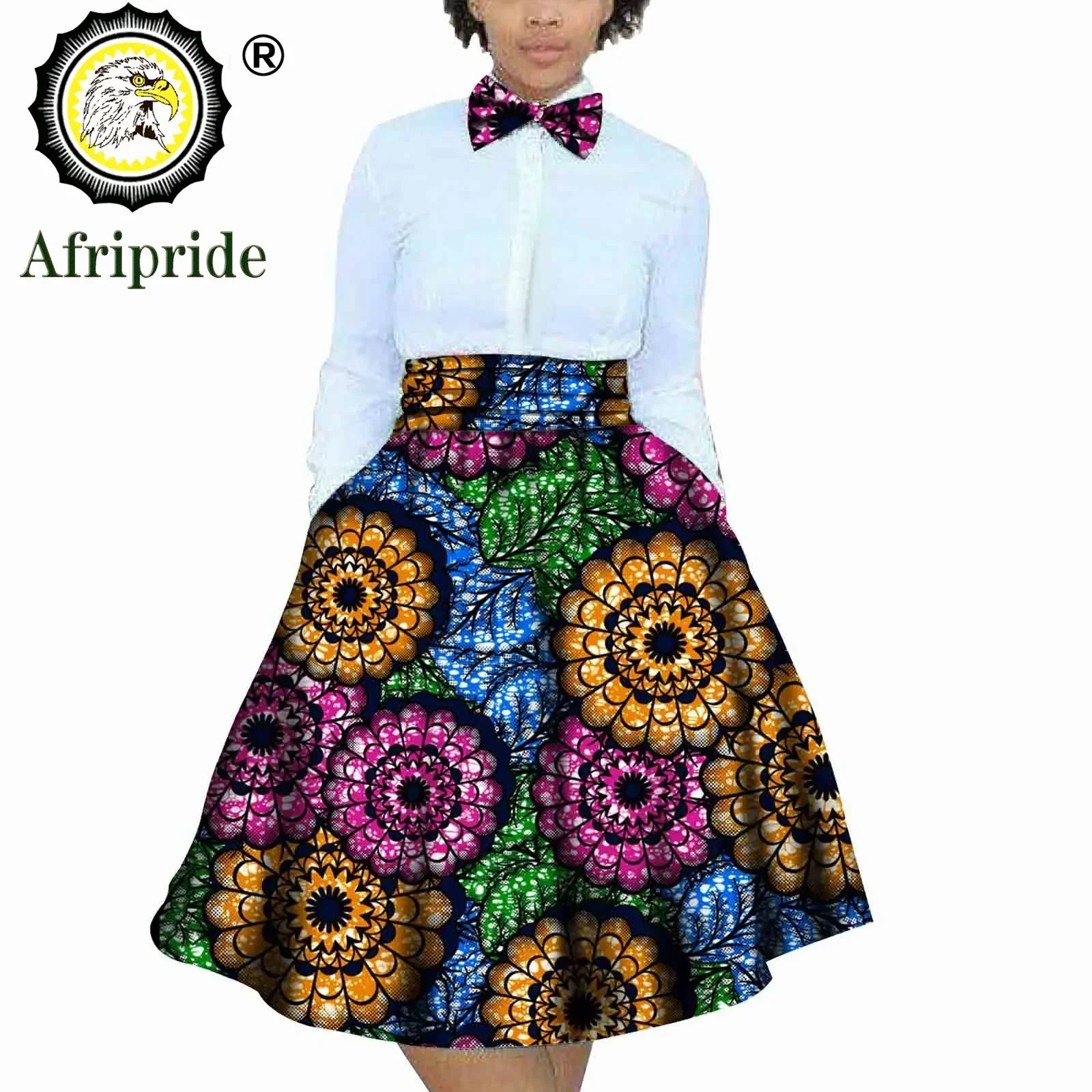 2024 African Women Skirts Children Clothing 100% Cotton Dashiki Bazin Riche Ankara Print AFRIPRIDE S1827002