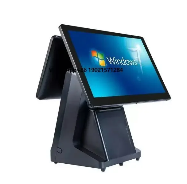 

15.6" Touch Screen POS Terminal Cash Register Checkout Counter With Built-in 80mm Printer LED8/VFD11.6/15.6 Inch 2nd Display