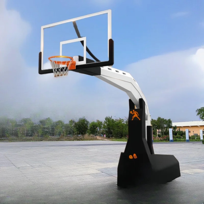 Manual electric hydraulic basketball hoop Indoor and outdoor standard liftable basketball hoop