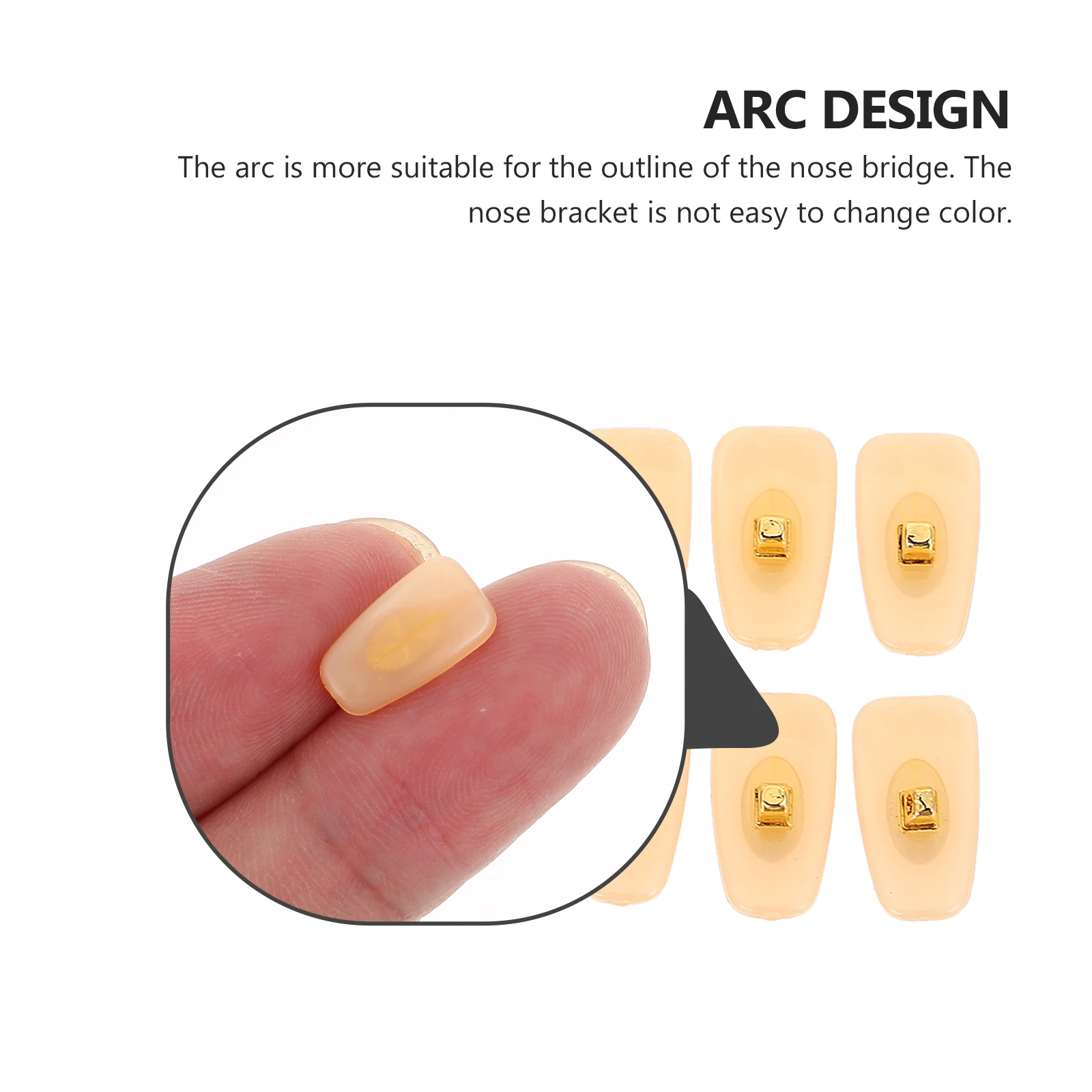 

20Pcs Glasses Nose Pad Non-Slip Simple Lightweight Replacement Glasses Parts Nose Pads Non-Skid Accessory Glass Accessory