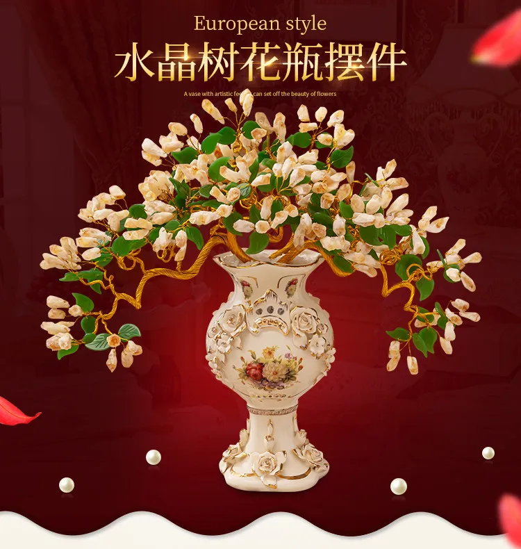 European style ceramic vase for flower arrangement decoration at the entrance of the living room
