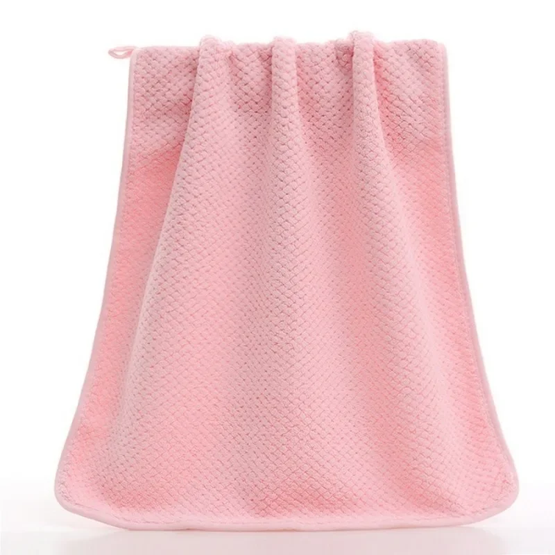 

2025 new thickened enlarged coral fleece absorbent pineapple grid square towel towel bath towel set
