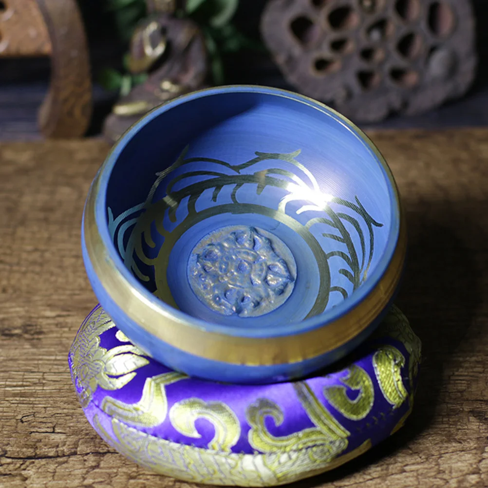 

1Set Tibetan Singing Bowl Meditation Copper Instrument Long-Lasting Sound Yoga Healing Portable Gift Tibetan Bowl
