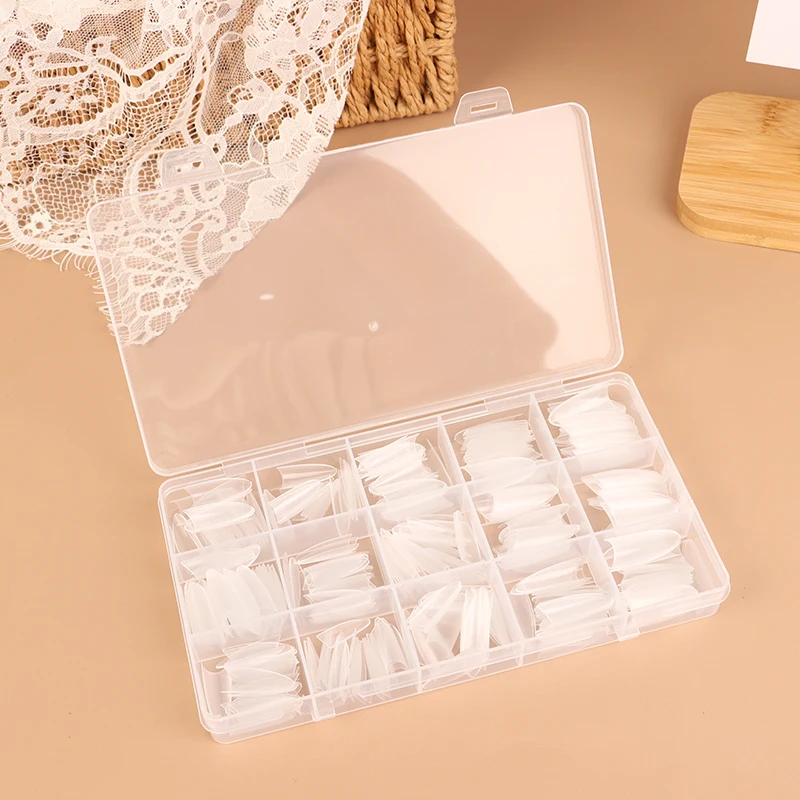 300Pcs Fake Nails Press On Nails Tips False Nails For Nail Extension Gel X Capsule Almond Artificial Fake Nail Tips