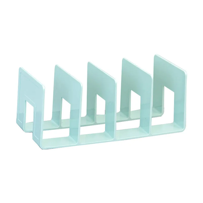 A Simple Desktop Bookshelf with Four Columns for Office Use A Student Book Storage Desktop Bookshelf