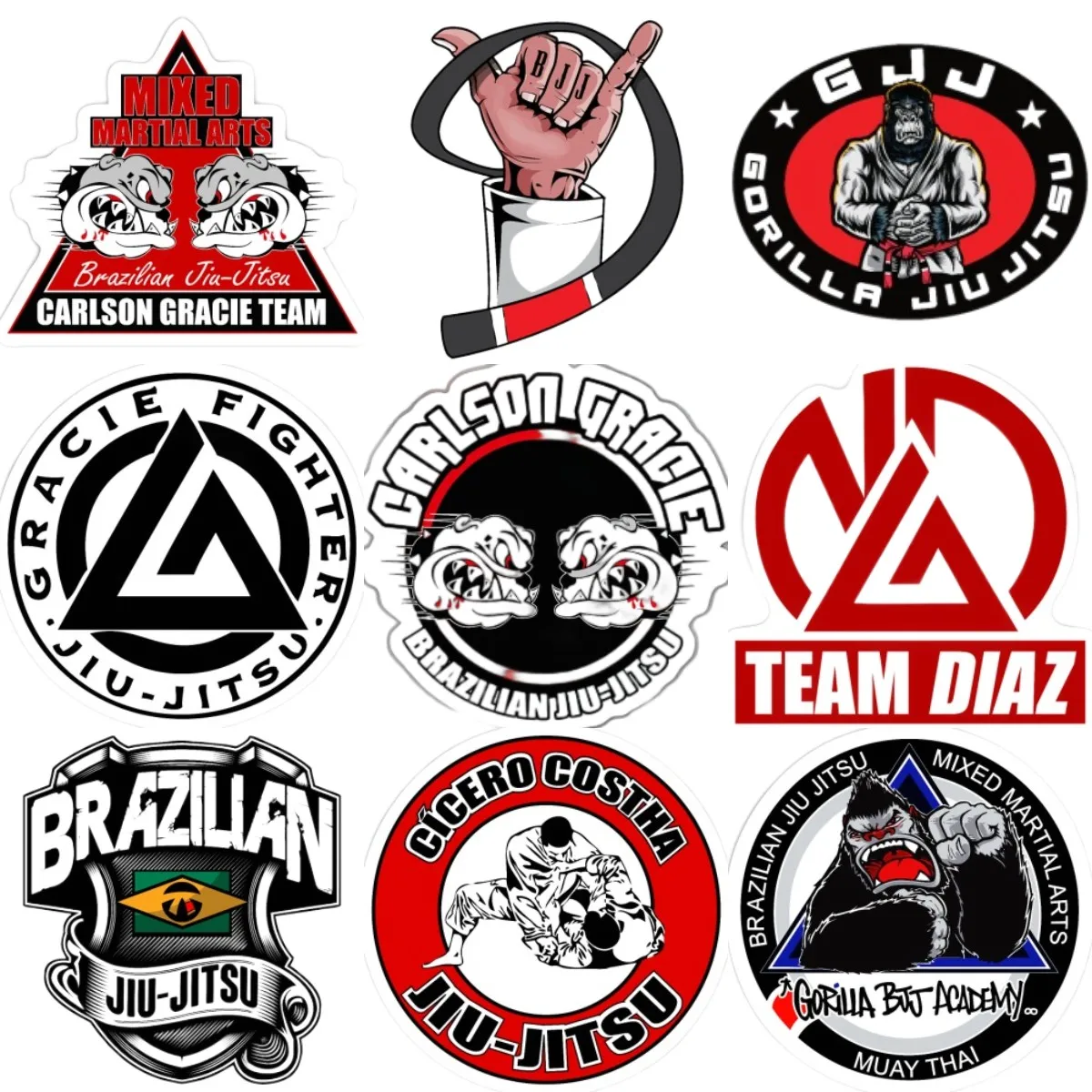 

Jiu Jitsu Black Belt Fighting Creative Stickers Motorcycle Car Window Off-road Table Helmet Laptop Wall PVC Decal Assecories