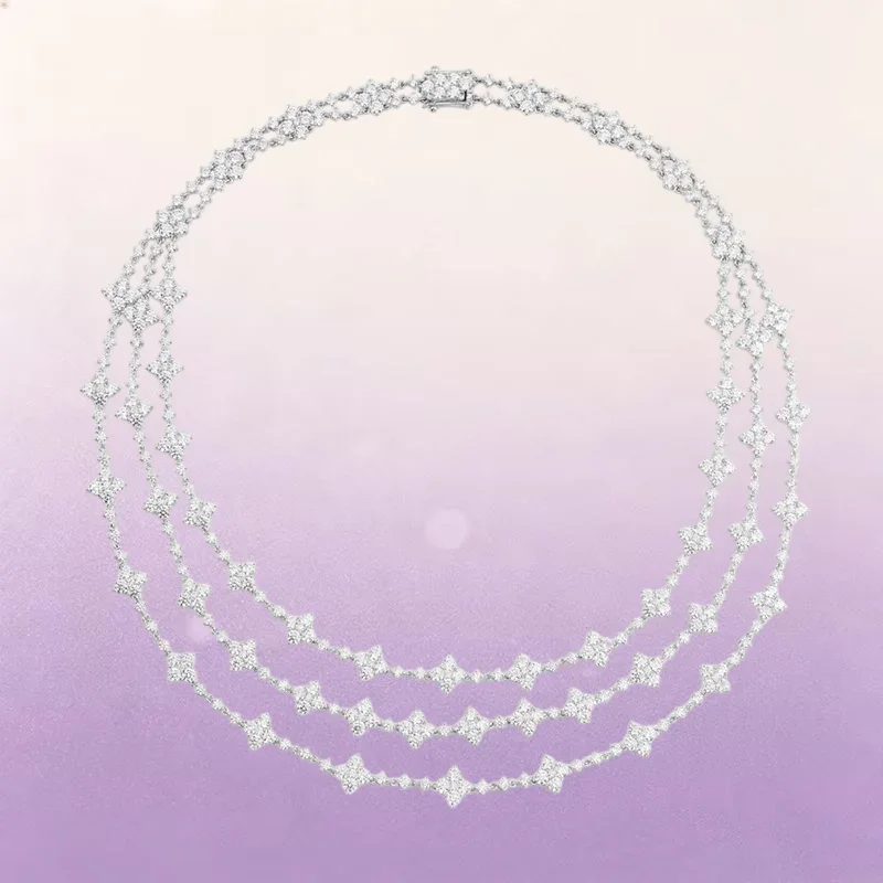 ZPFF S925 Sterling Silver Shining Stars Bright Ring Earrings Bracelet Necklace Women's Charm Fashion Trendy Anniversary Jewelry - view 5