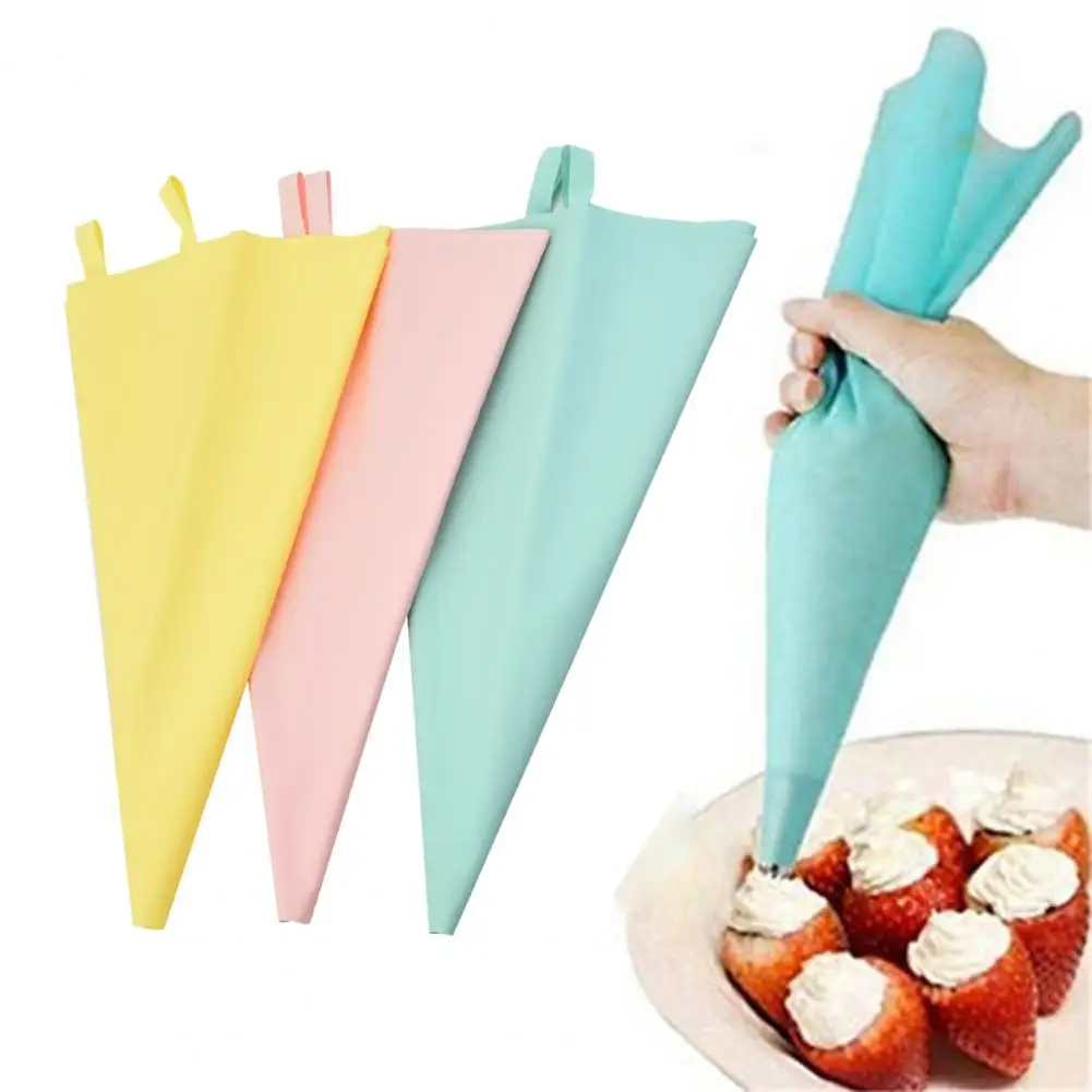 Cream Squeeze Bag Silicone Piping Bag DIY Foldable Storage 12/14/18 Pastry Bag Inches Cake Decorating Tools Kitchen Supplies