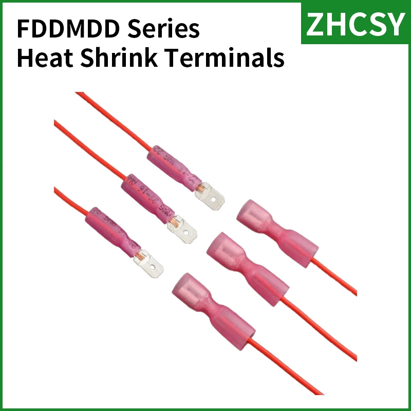 FDFD/ MDD1.25-250 2-250 5.5-250 Waterproof Seal Heat Shrink Crimp Butt Wire Connectors Terminals Electrical Copper Sleeve 3:1