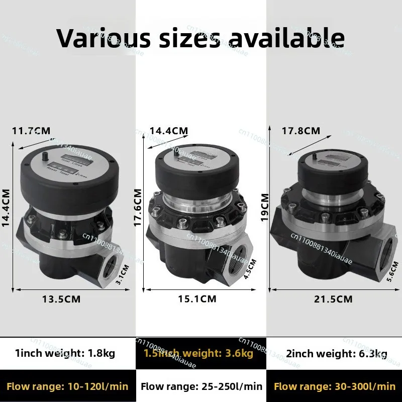 Elliptical Gear Flowmeter Meter Diesel Gas Meter Aluminum Alloy