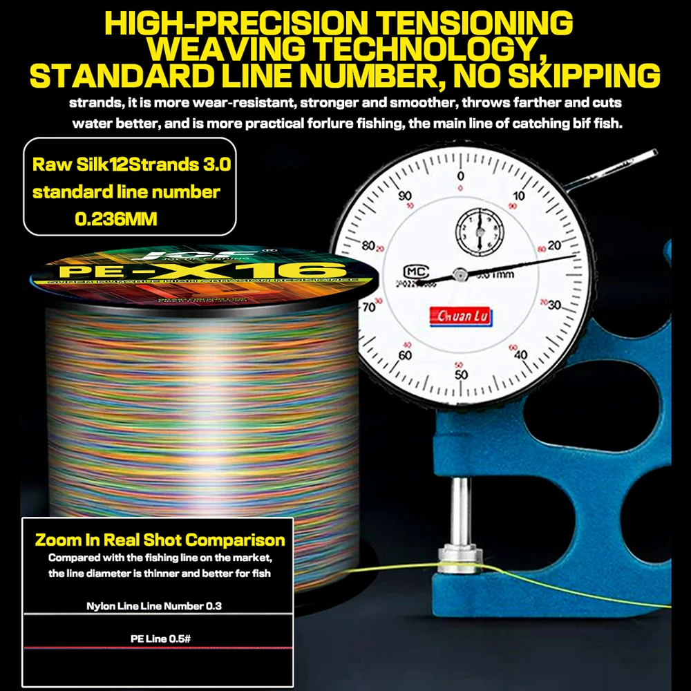 300/500/1000M 16 nici pleciona żyłka PE x16 Super mocna japońska wielowłóknowa żyłka morska 25-200LB żyłka karpiowa pstrąg