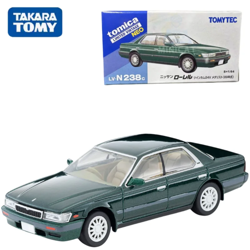 TAKARA TOMY TOMICA 1:64 TLV LV-N238c Nissan LAUREL Green alloy roller miniature model, adult decoration, boy toy, birthday gift