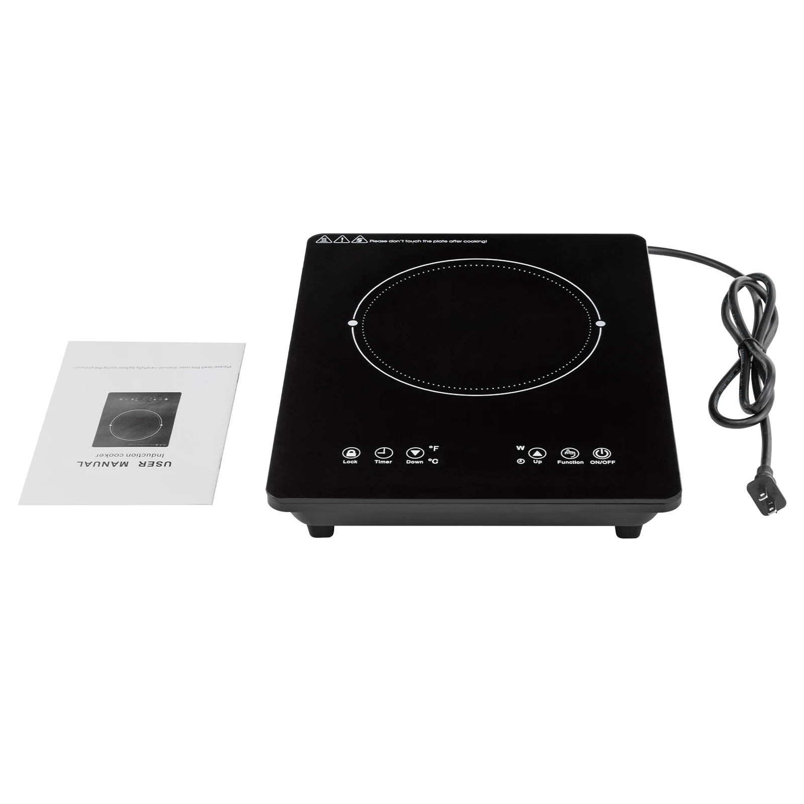 Sweetmile Cooktop induksi portabel, Sensor 1800W induksi sentuh pelat panas kompor listrik dengan kunci keamanan anak-anak