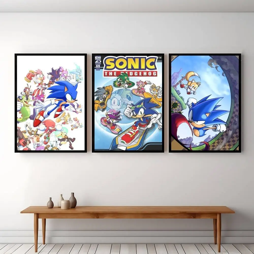 S-sonic -c ملصق جدار صورة فنية لغرفة المعيشة غرفة نوم غرفة اللعب بار نادي ديكور المنزل الحديث هدية #2