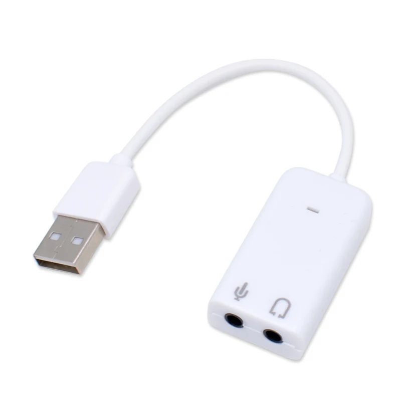 USB 2.0 External Audio Sound Card, 3D Surround Virtual 7.1CH Sound Adapter, Multi System Compatible for Office and Game Audio