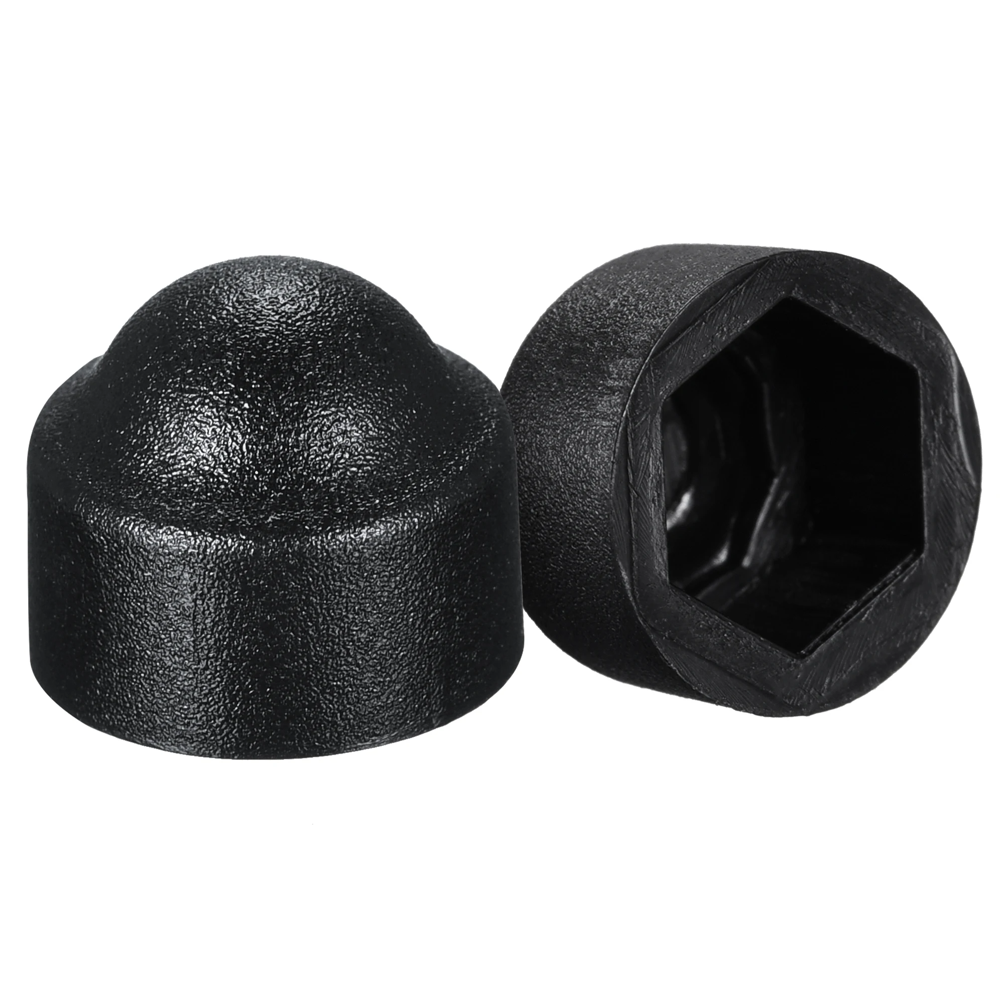 Uxcell 200Pcs Plastic Dome Bolt Nut Protection Cap Cover M5 / 8mm Hex Screw Cover Black for Protecting Bolts