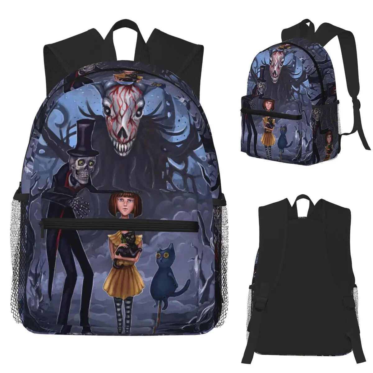 

Fran Bow Little Cute Girl Cool Mr Midnight Game Student Backpack School Bag Hiking Daypack for Men Women Bookbag Shoulder Bags