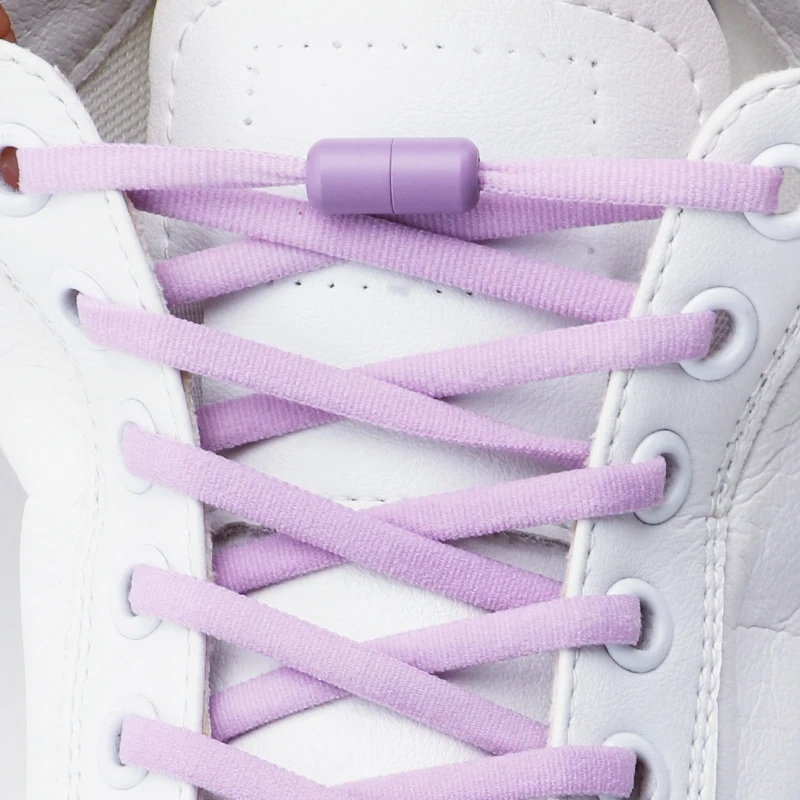 Nouveau lacet à verrouillage Capsule sans attaches baskets sans cravate lacets de chaussures enfants adultes lacets rapides marche/arrêt lacets pour chaussures 1 paire
