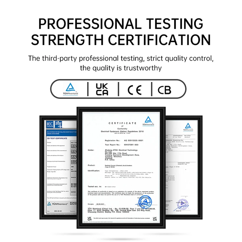 Imagem -04 - Etek Rccb tipo ev 2p 4p Terra Escapamento Disjuntores para Carro Evse Chargeing Estação Rcd 40a 63a 30ma Ekl663ev 10ka Din Ferroviário