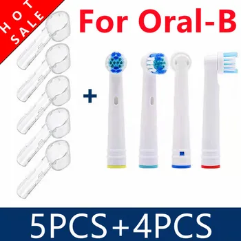 4 ראשי מברשת חילוף עבור מברשת שיניים חשמלית Oral-B מתאימים ל-Advance Power/Pro Health/Triumph/Vitality Precision Clean
